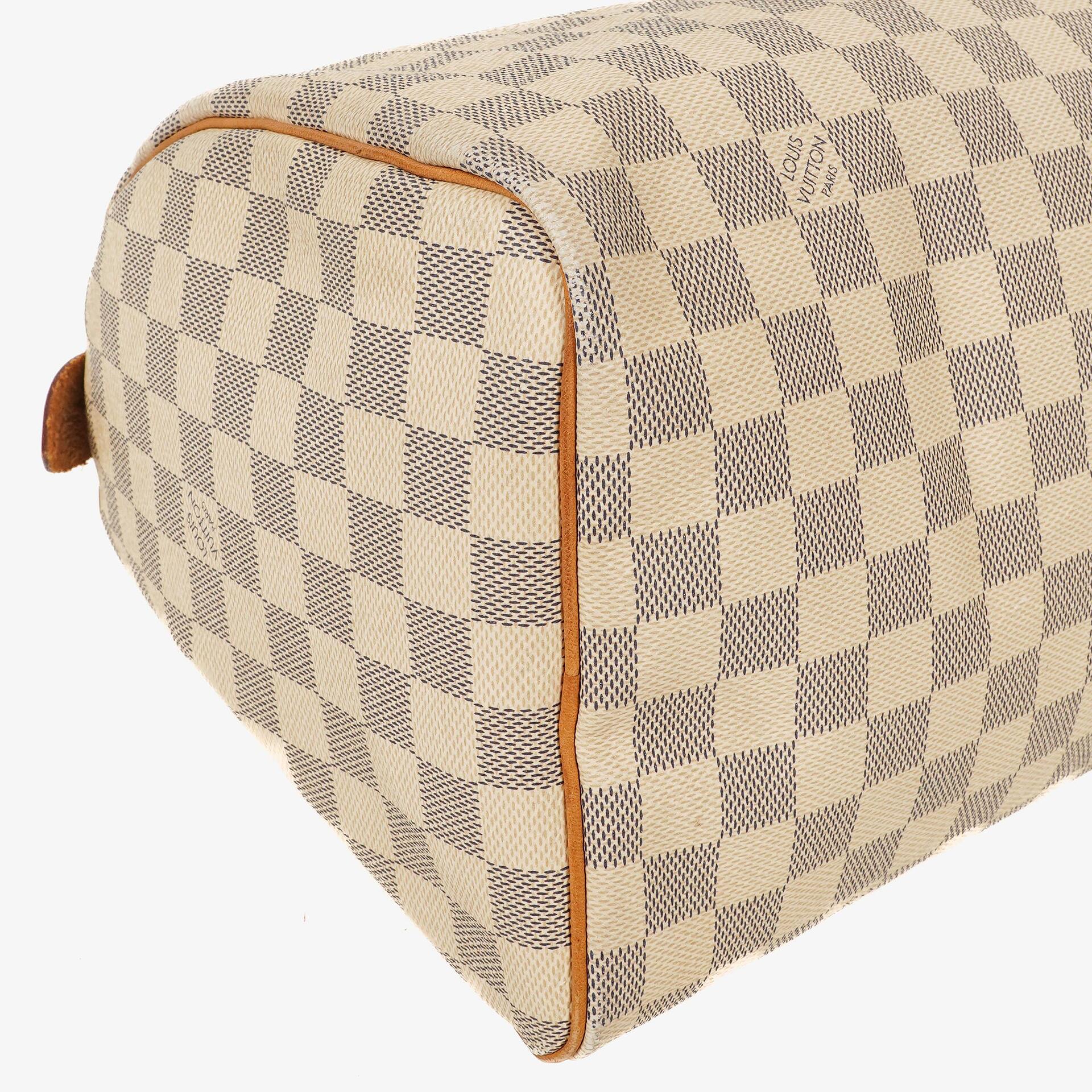 Louis Vuitton Speedy 30 Handtasche aus Damier Azur beschichtetem Canvas