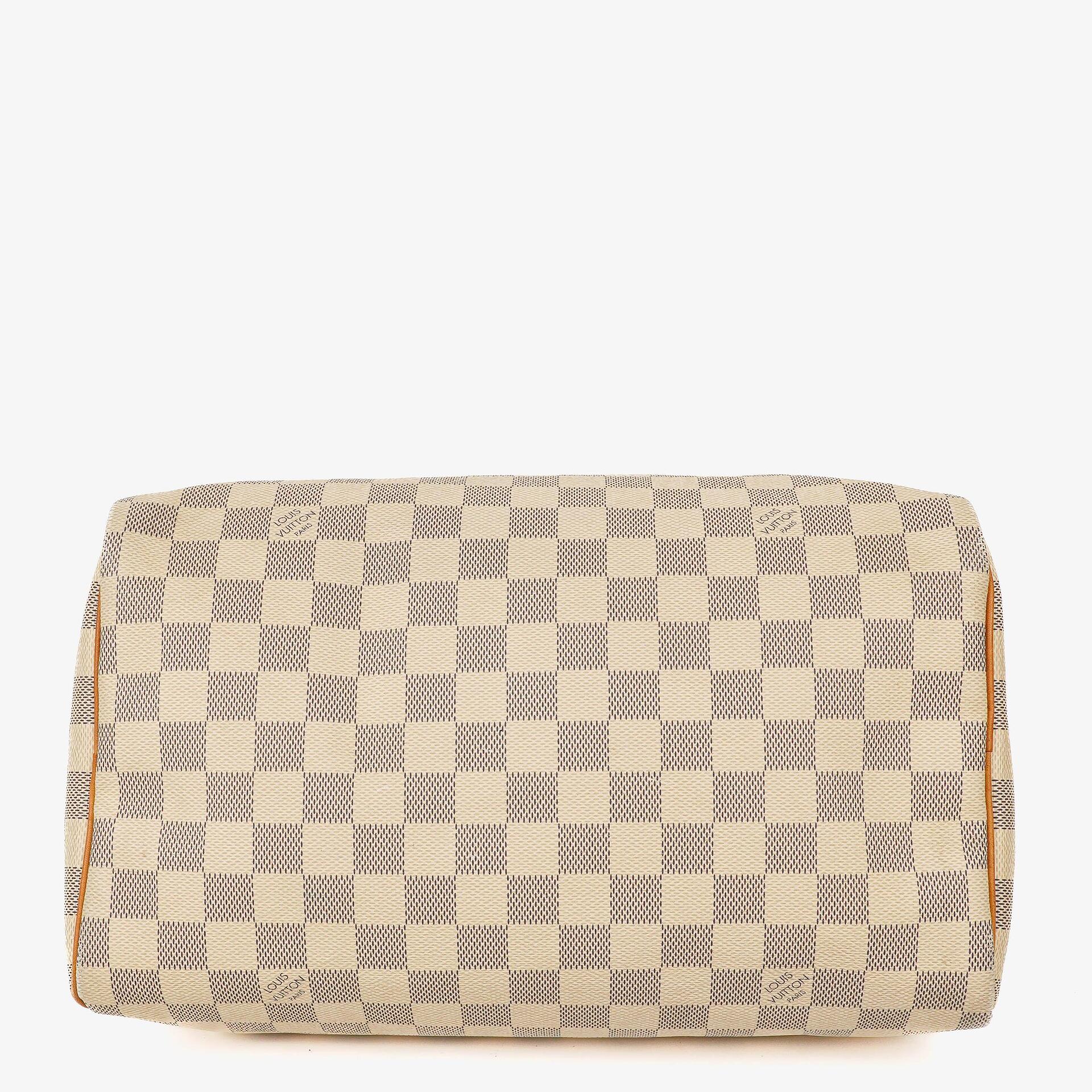 Louis Vuitton Speedy 30 Handtasche aus Damier Azur beschichtetem Canvas