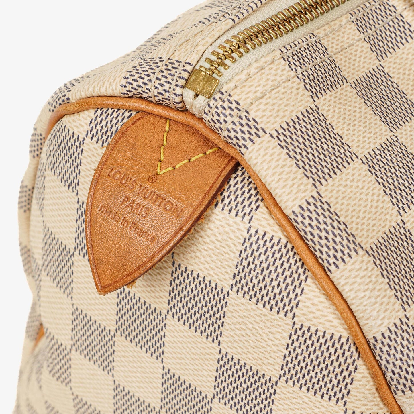 Louis Vuitton Speedy 30 Handtasche aus Damier Azur beschichtetem Canvas