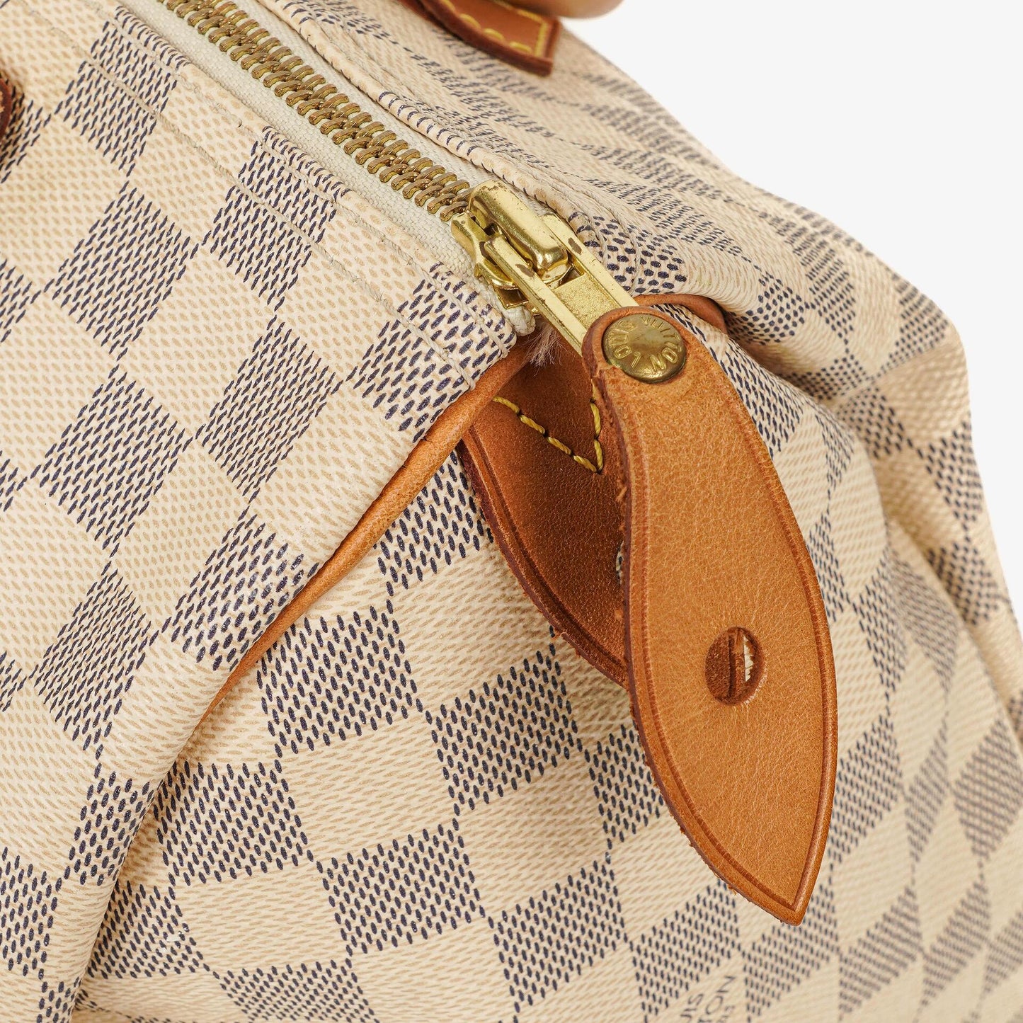 Louis Vuitton Speedy 30 Handtasche aus Damier Azur beschichtetem Canvas