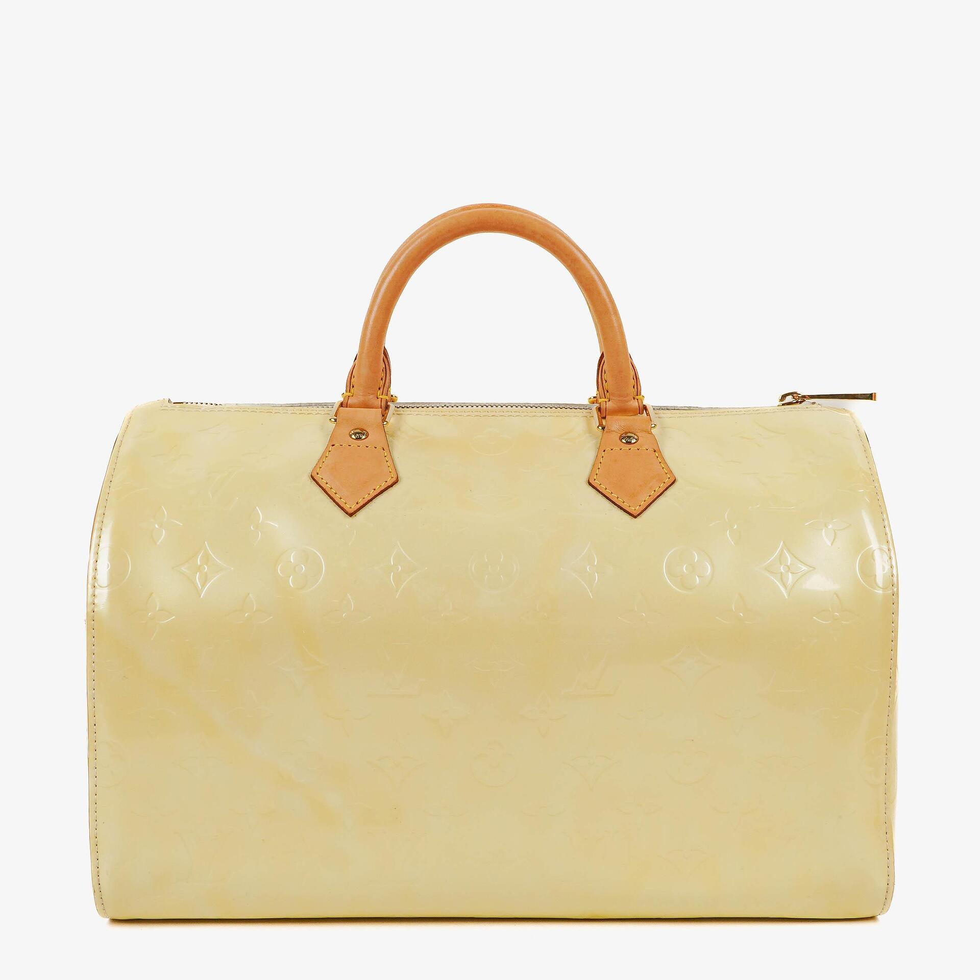 Louis Vuitton Speedy 30 Handtasche aus Perle Monogram Vernis