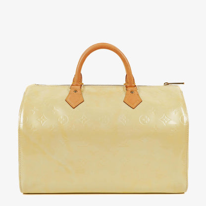 Louis Vuitton Speedy 30 Handtasche aus Perle Monogram Vernis