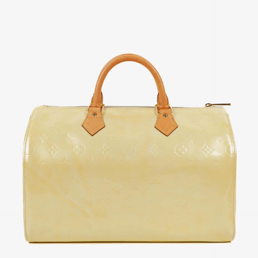Louis Vuitton Speedy 30 Handtasche aus Perle Monogram Vernis