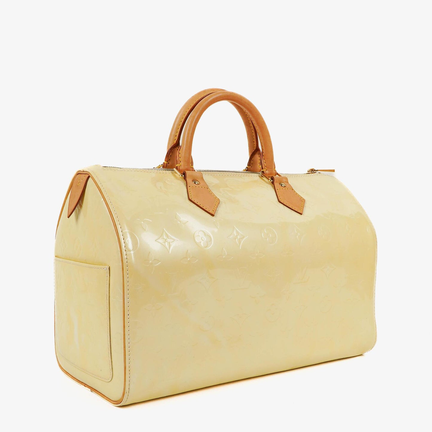 Louis Vuitton Speedy 30 Handtasche aus Perle Monogram Vernis