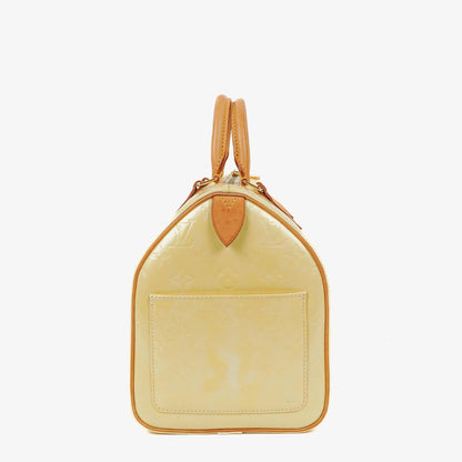 Louis Vuitton Speedy 30 Handtasche aus Perle Monogram Vernis
