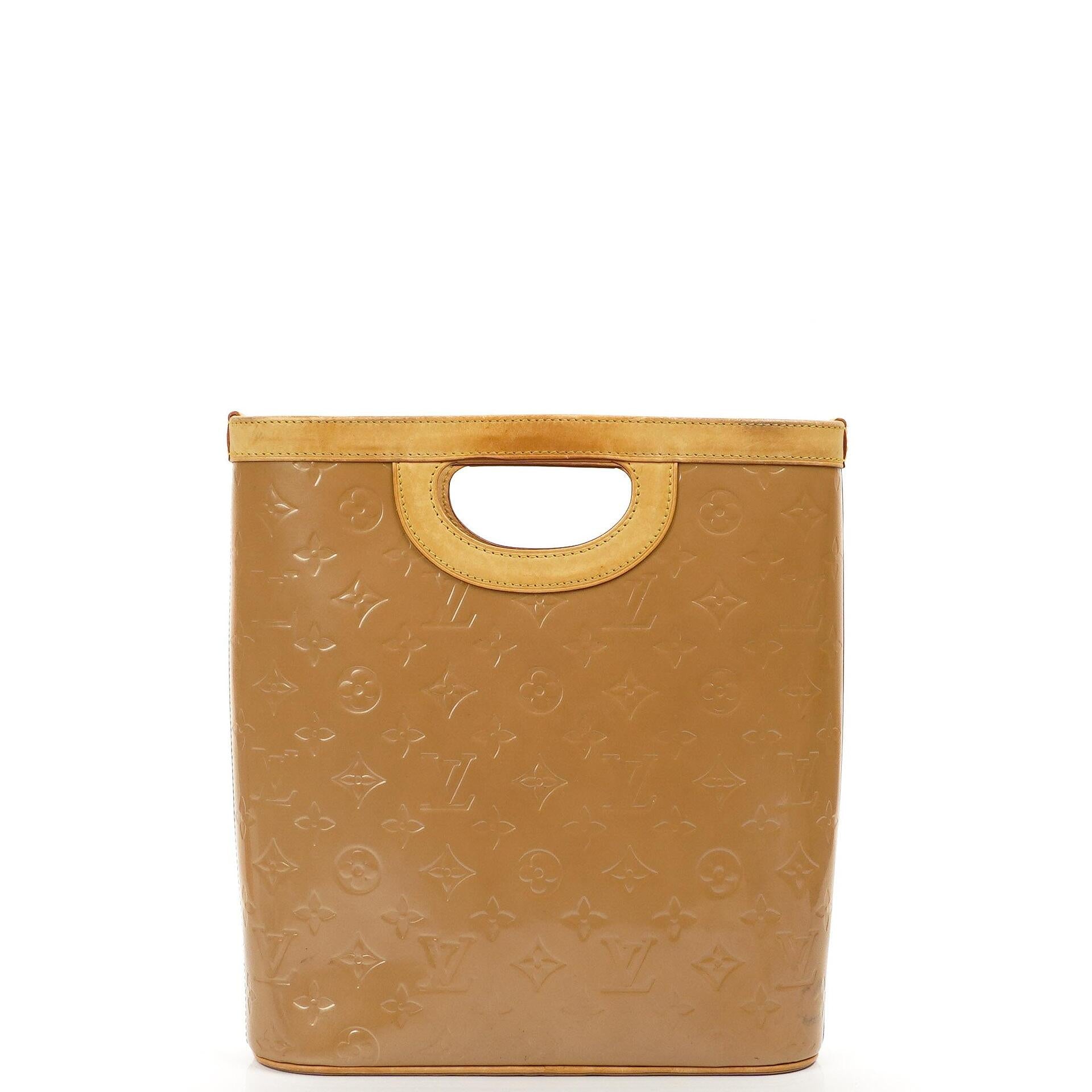Louis Vuitton Stillwood Vertikale Beigefarbene Monogram Vernis Handtasche