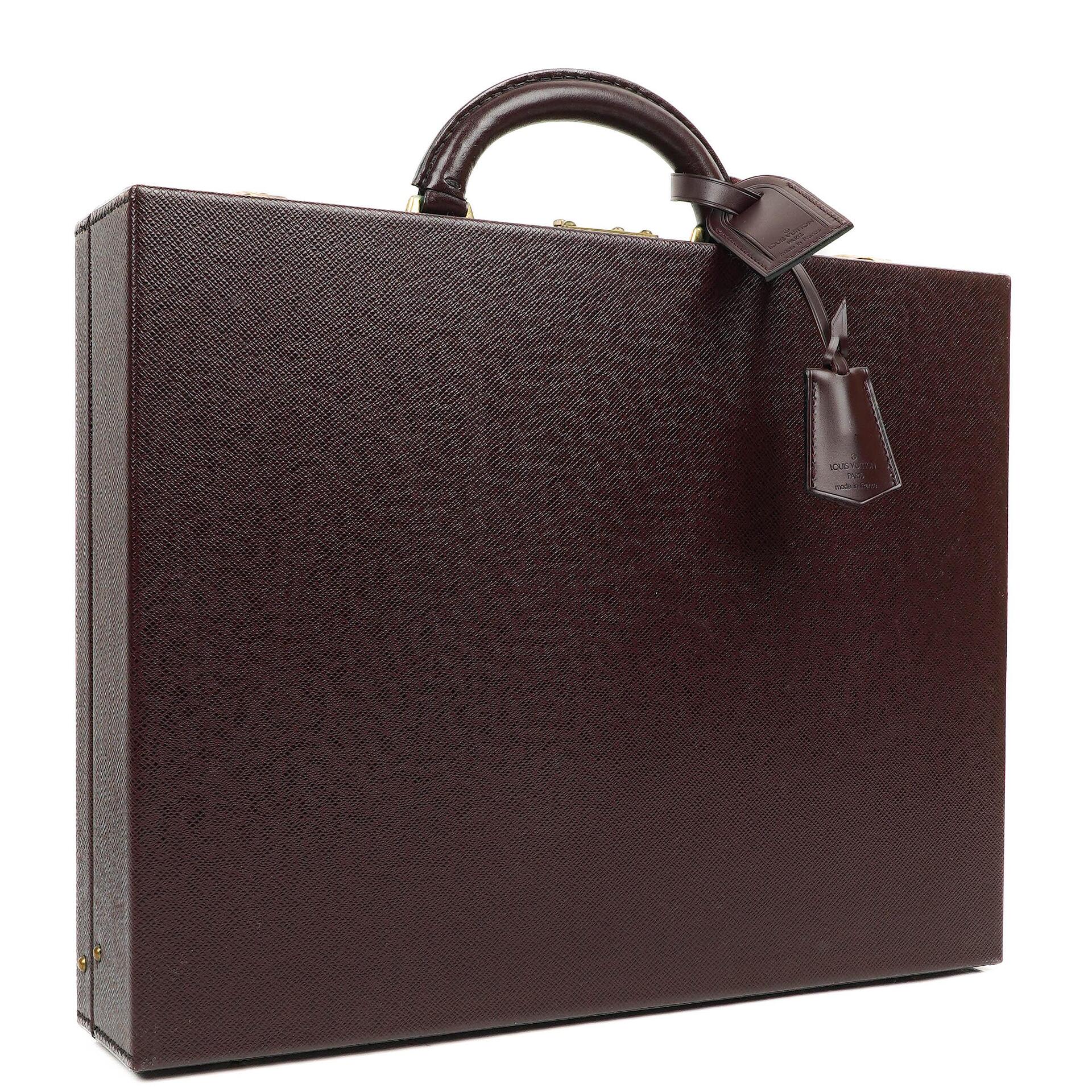Louis Vuitton President Classeur Aktentasche aus Taiga Leder in Acajou, 1997