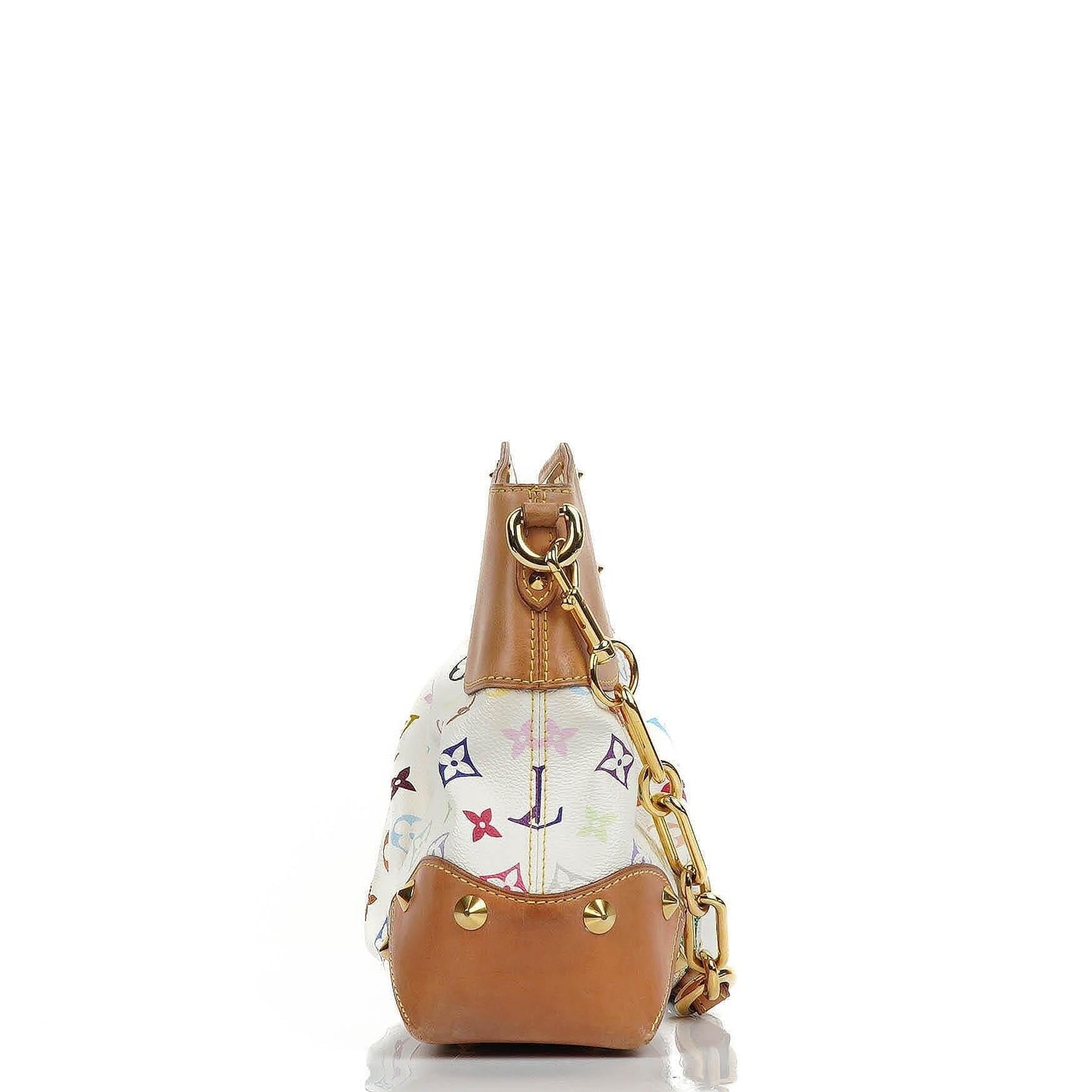 Louis Vuitton Takashi Murakami Judy MM Tasche aus weißem Multicolore Monogram Canvas