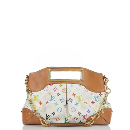 Louis Vuitton Takashi Murakami Judy MM Tasche aus weißem Multicolore Monogram Canvas