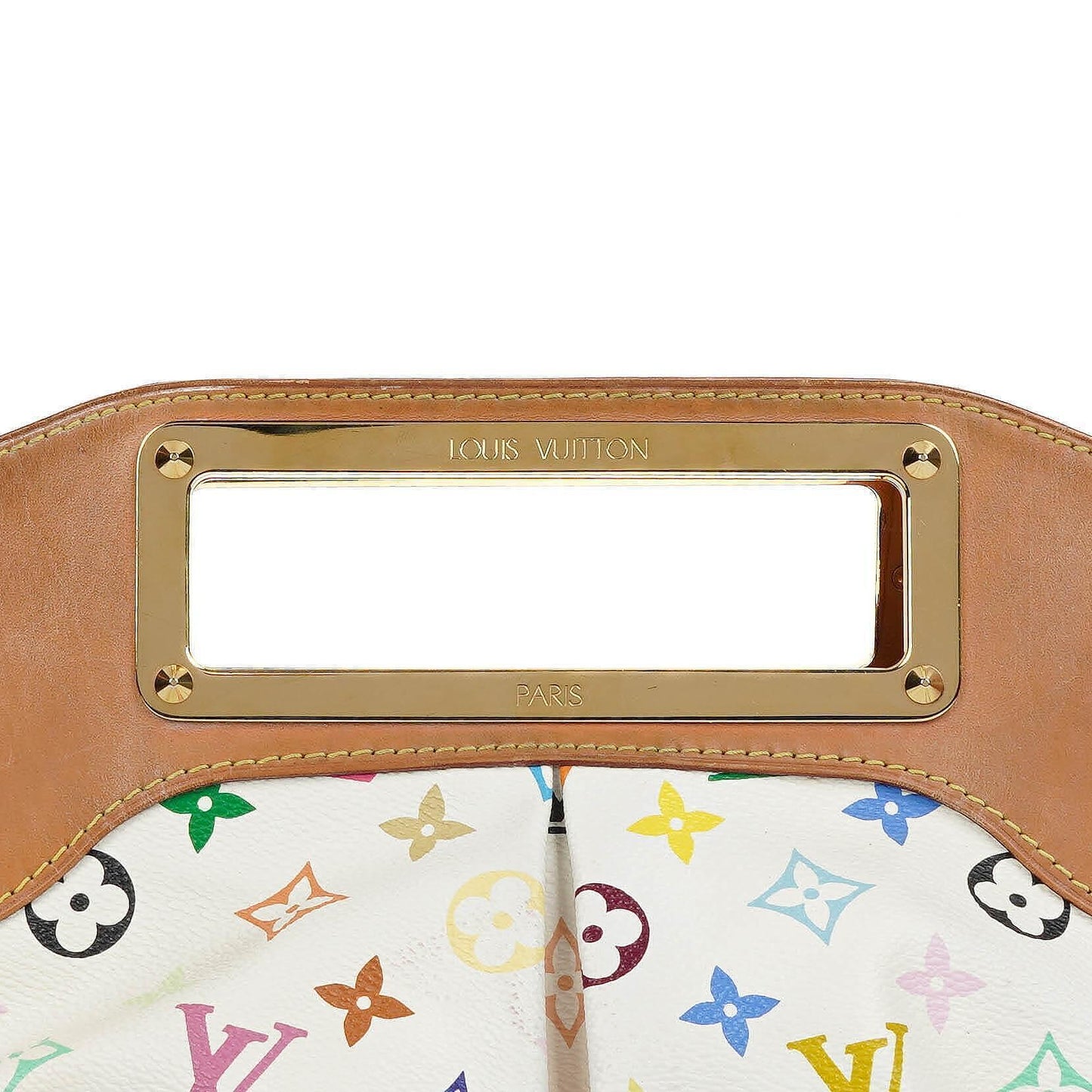 Louis Vuitton Takashi Murakami Judy MM Tasche aus weißem Multicolore Monogram Canvas