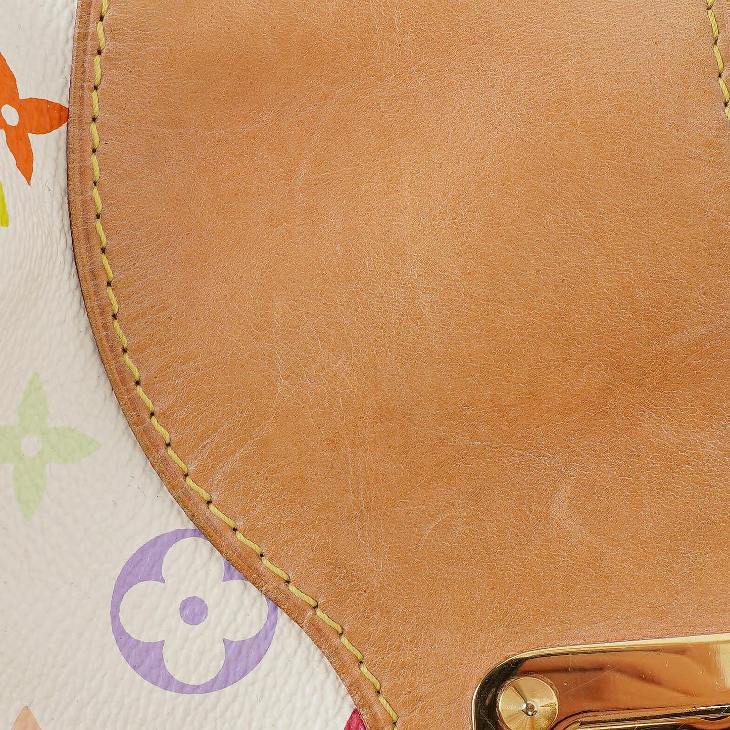 Louis Vuitton Takashi Murakami Judy MM Tasche aus weißem Multicolore Monogram Canvas