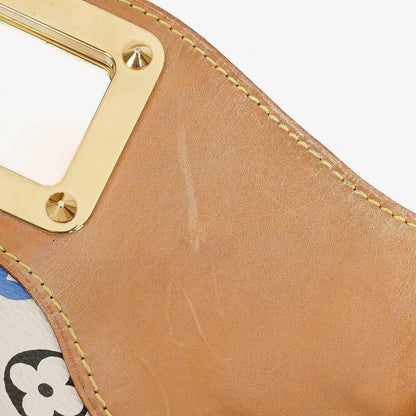 Louis Vuitton Takashi Murakami Judy MM Tasche aus weißem Multicolore Monogram Canvas