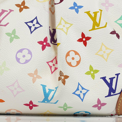 Louis Vuitton Takashi Murakami Judy MM Tasche aus weißem Multicolore Monogram Canvas