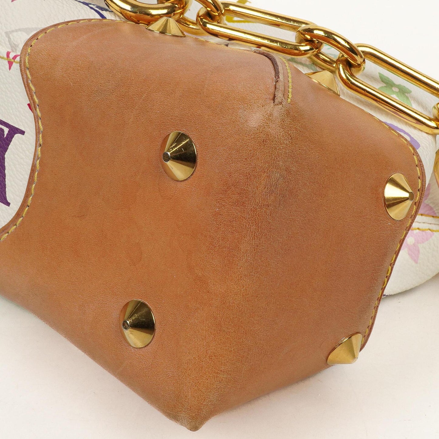Louis Vuitton Takashi Murakami Judy MM Tasche aus weißem Multicolore Monogram Canvas
