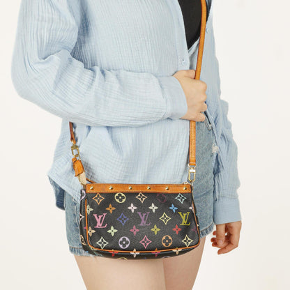 Louis Vuitton Takashi Murakami Pochette Accessoire Multicolor Clutch Handtasche