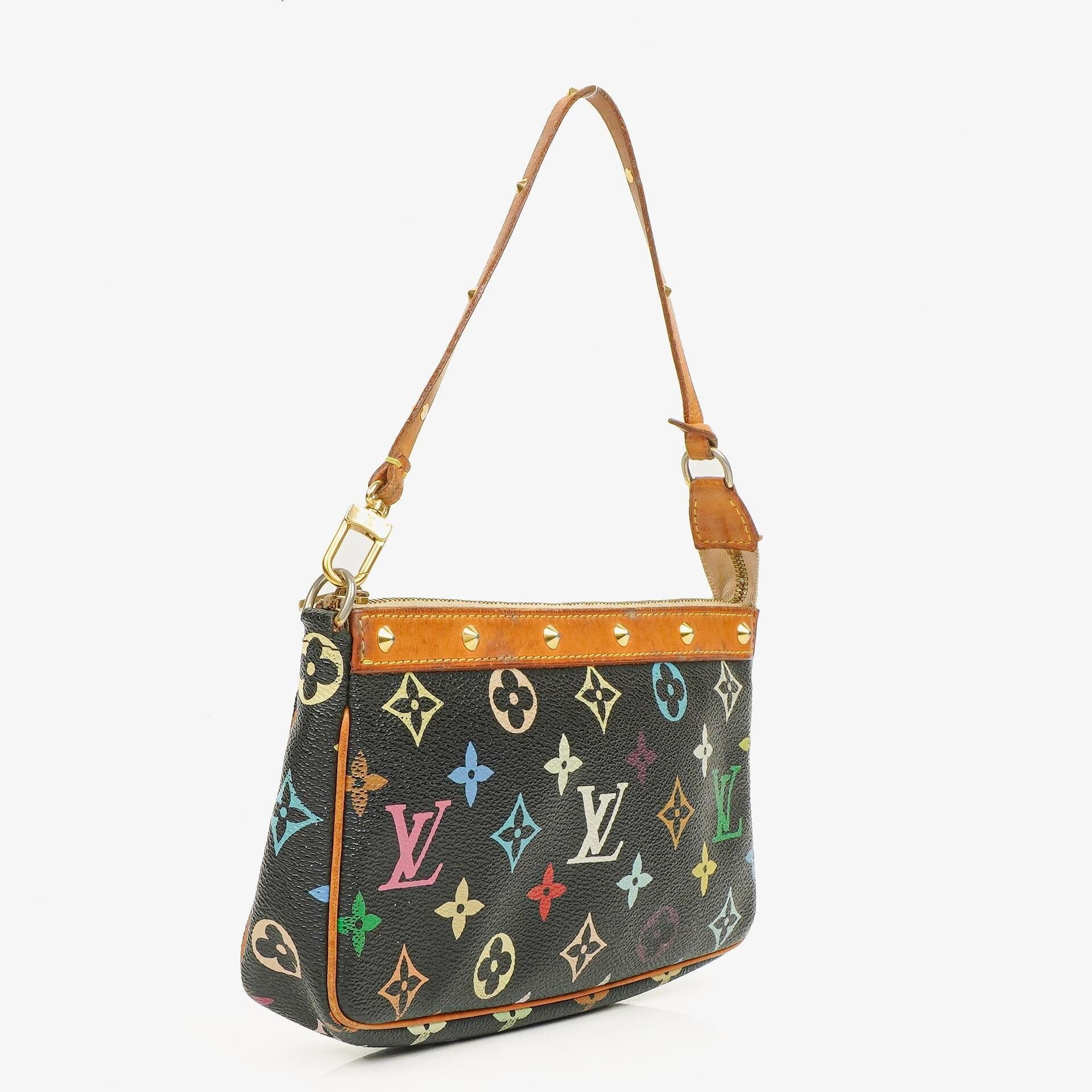 Louis Vuitton Takashi Murakami Pochette Accessoire Multicolor Clutch Handtasche