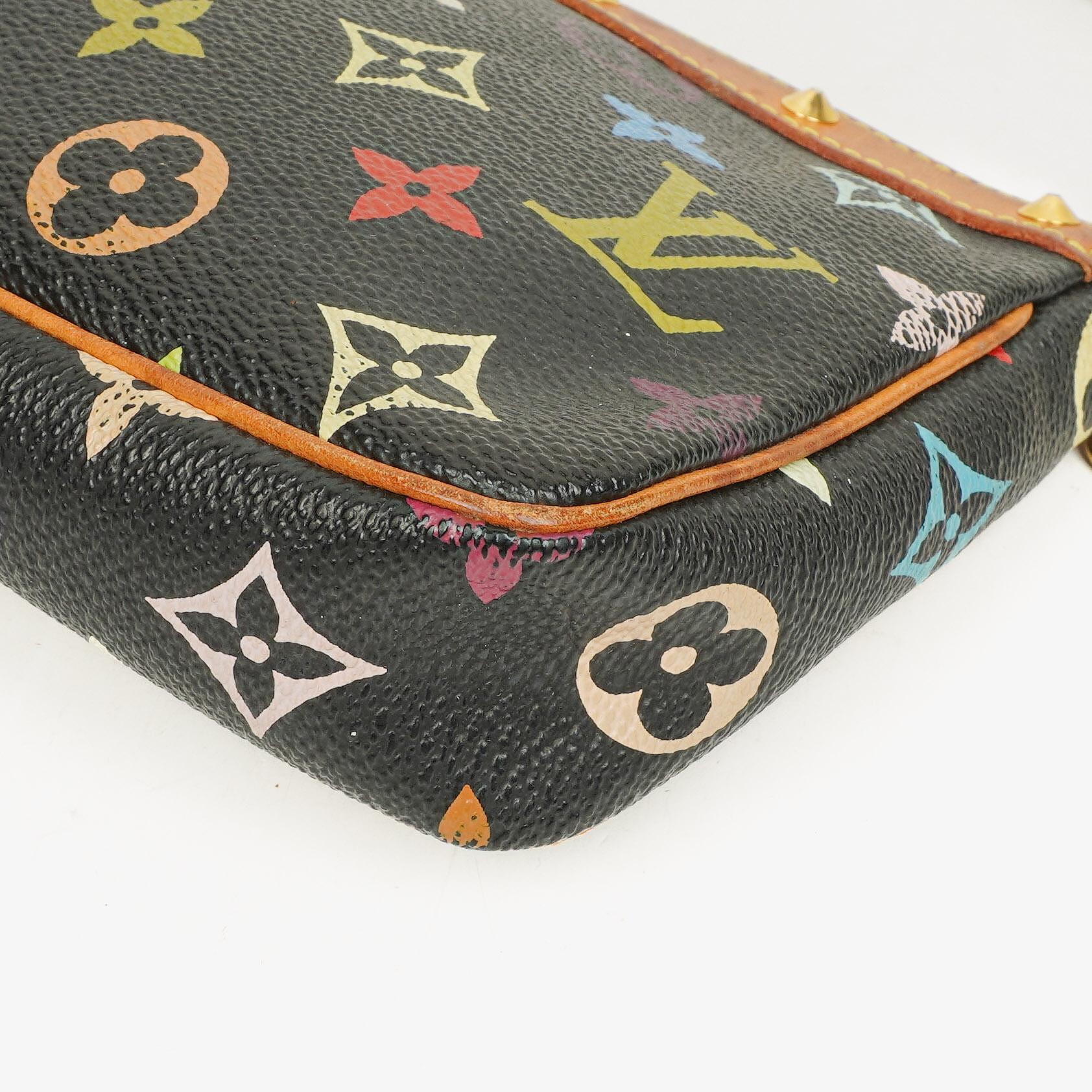 Louis Vuitton Takashi Murakami Pochette Accessoire Multicolor Clutch Handtasche