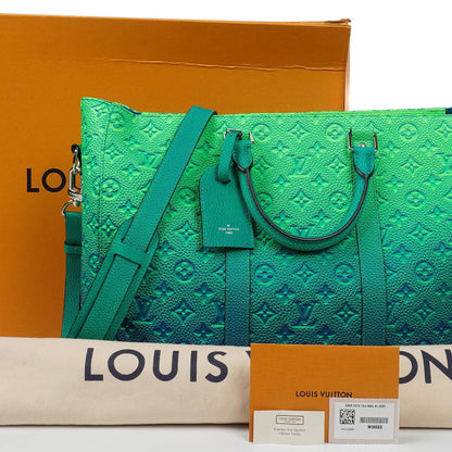 Louis Vuitton Keepall Tote Taurillon Illusion Monogram Bleu Vert