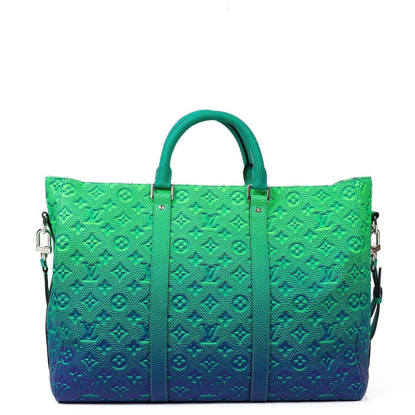 Louis Vuitton Keepall Tote Taurillon Illusion Monogram Bleu Vert