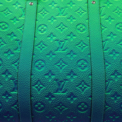 Louis Vuitton Keepall Tote Taurillon Illusion Monogram Bleu Vert