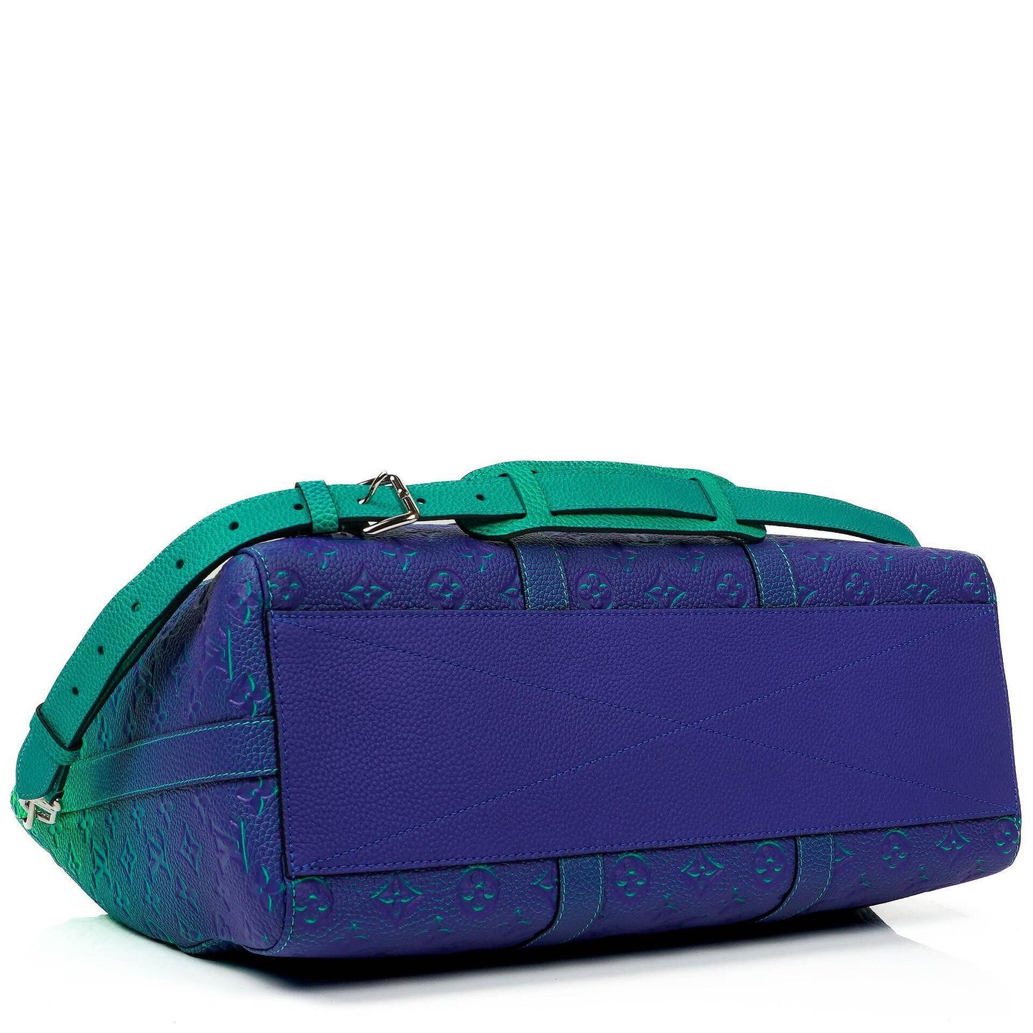 Louis Vuitton Keepall Tote Taurillon Illusion Monogram Bleu Vert