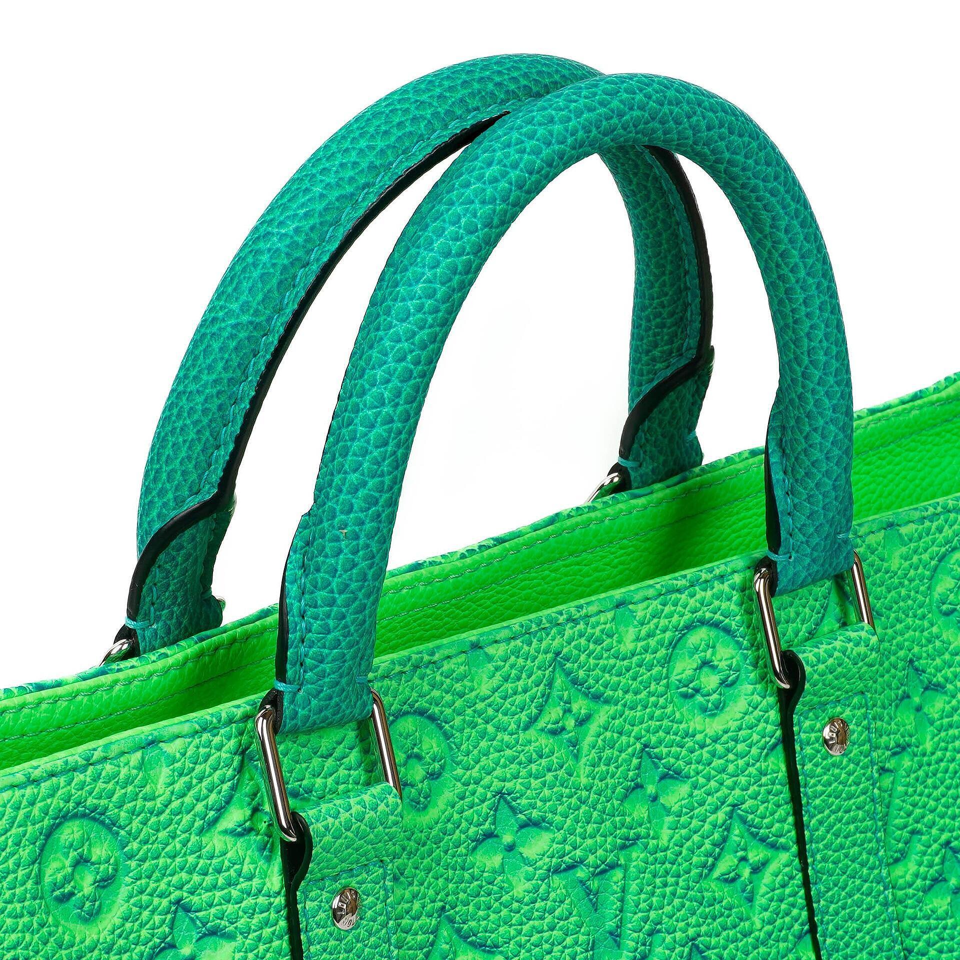 Louis Vuitton Keepall Tote Taurillon Illusion Monogram Bleu Vert