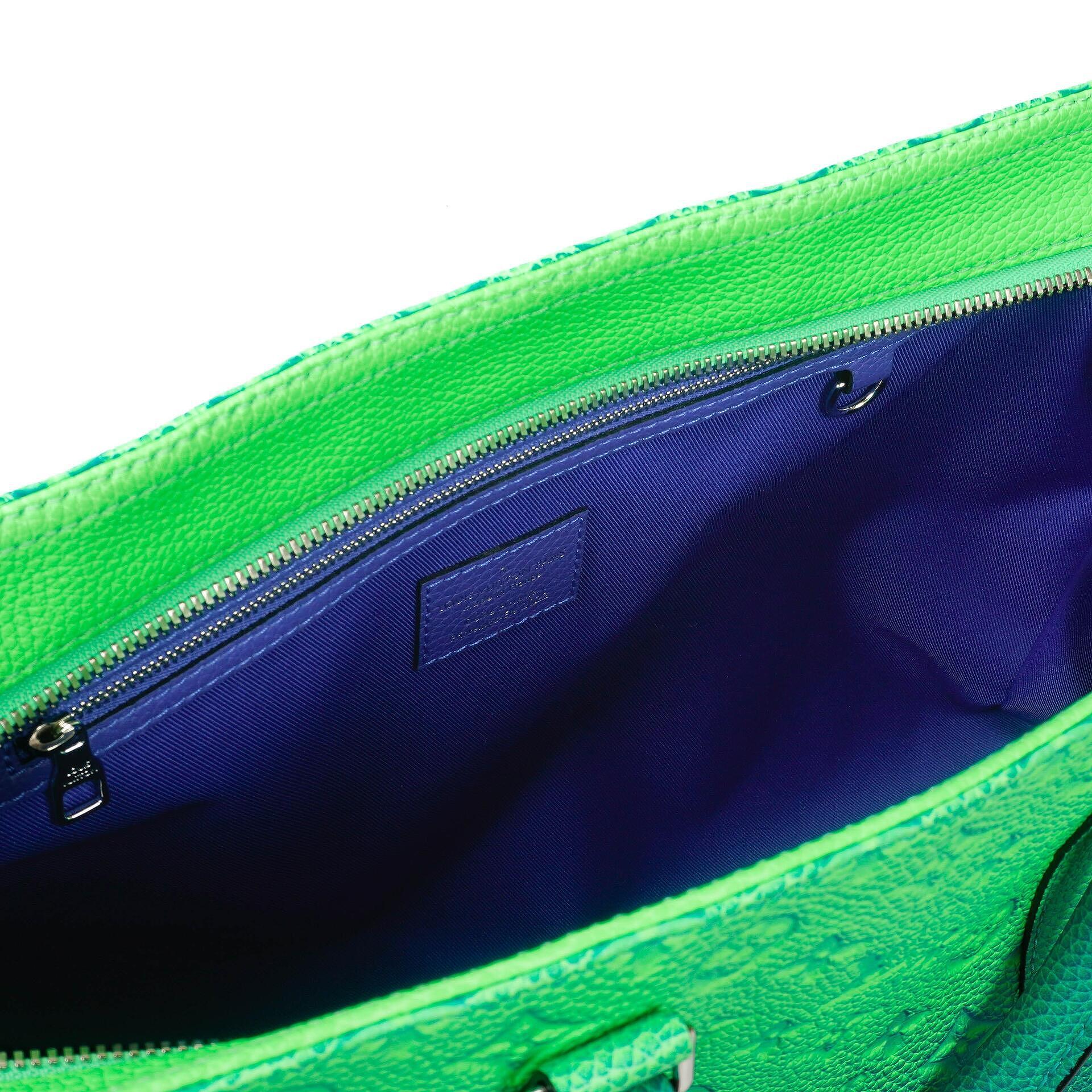 Louis Vuitton Keepall Tote Taurillon Illusion Monogram Bleu Vert