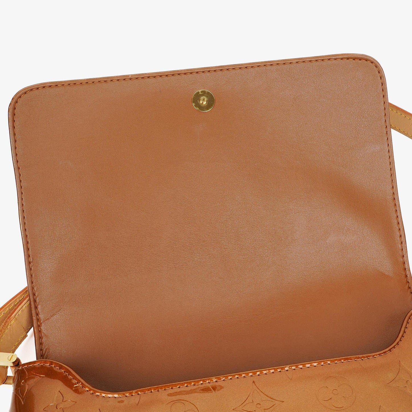 Louis Vuitton Thompson Schultertasche aus bronzefarbenem Monogram Vernis Leder