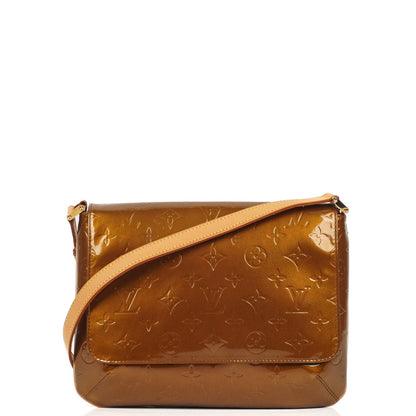 Louis Vuitton Thompson Street Schultertasche aus bronze Monogram Vernis Leder