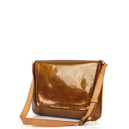 Louis Vuitton Thompson Street Schultertasche aus bronze Monogram Vernis Leder