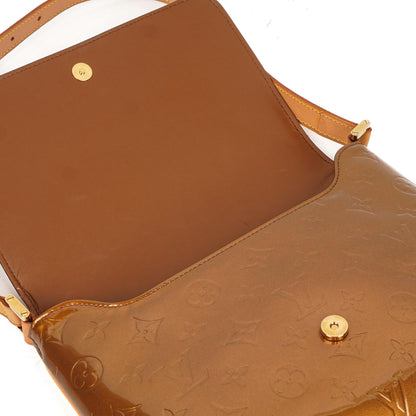 Louis Vuitton Thompson Street Schultertasche aus bronze Monogram Vernis Leder