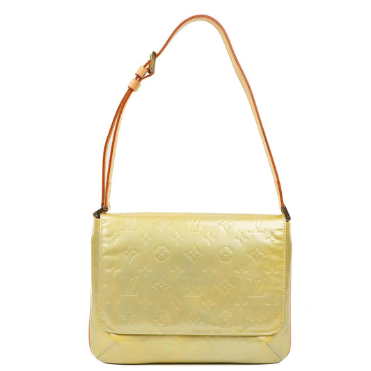 Louis Vuitton Thompson Street Grün Monogram Vernis Leder Schultertasche