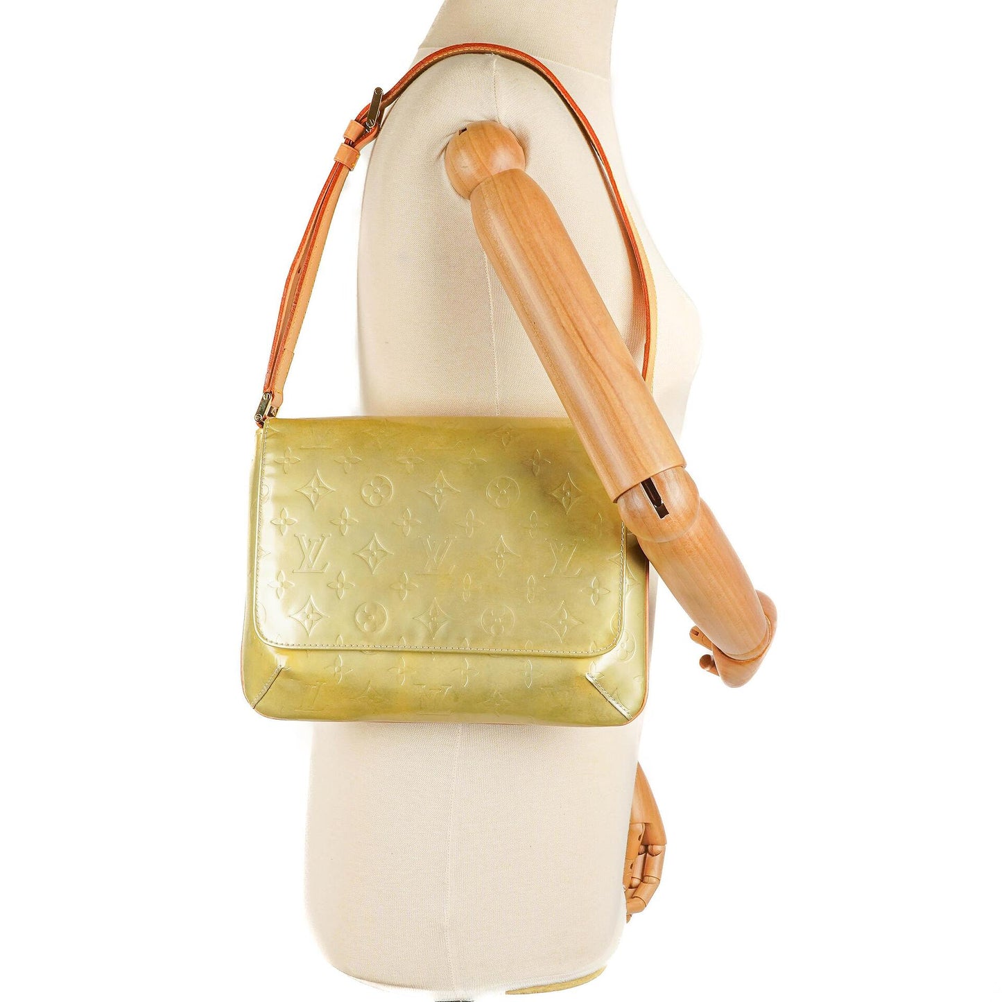 Louis Vuitton Thompson Street Grün Monogram Vernis Leder Schultertasche