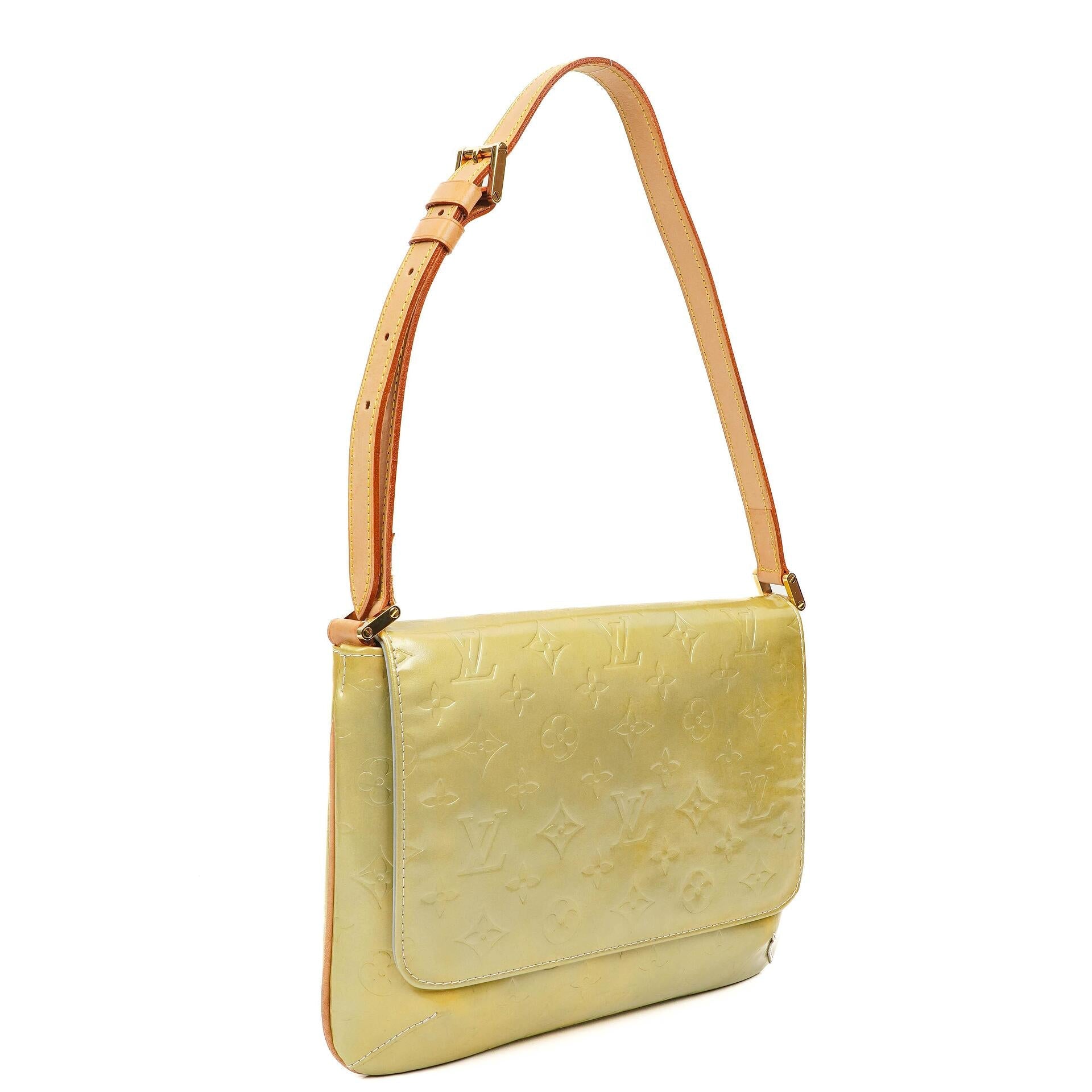 Louis Vuitton Thompson Street Grün Monogram Vernis Leder Schultertasche