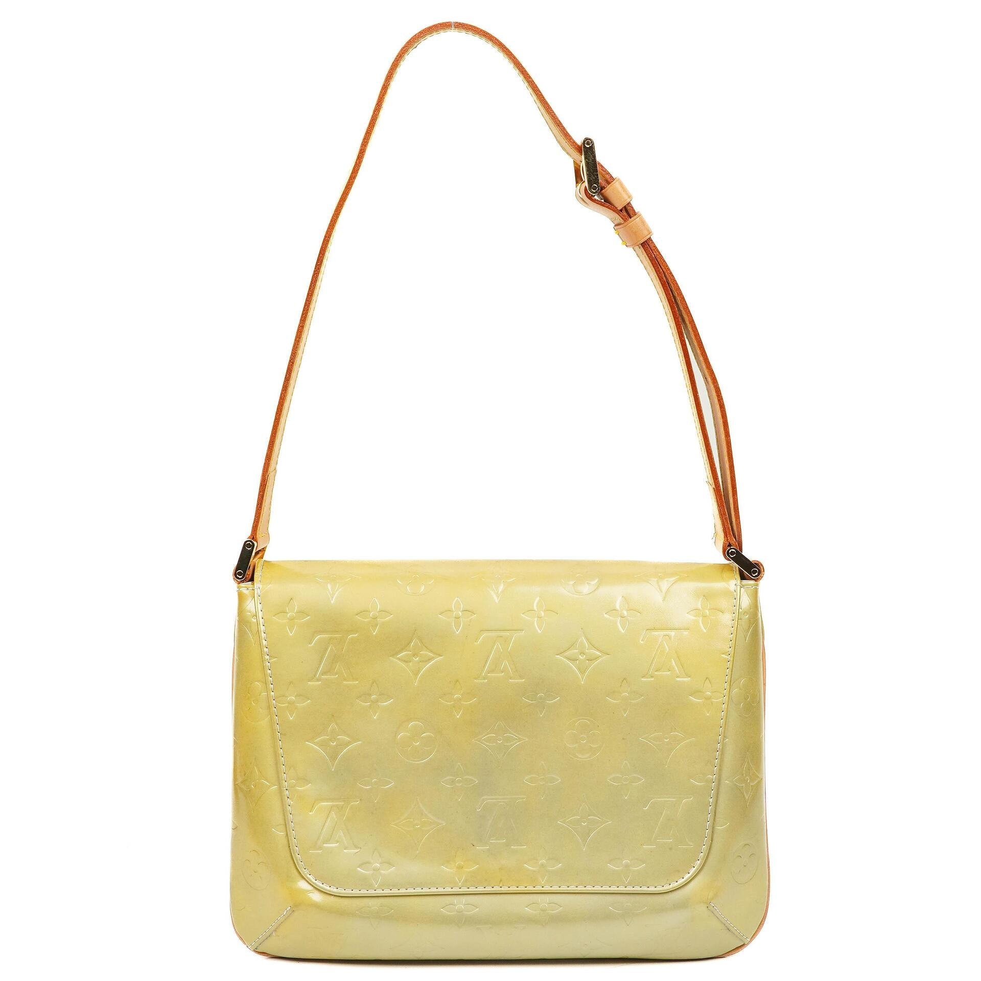 Louis Vuitton Thompson Street Grün Monogram Vernis Leder Schultertasche
