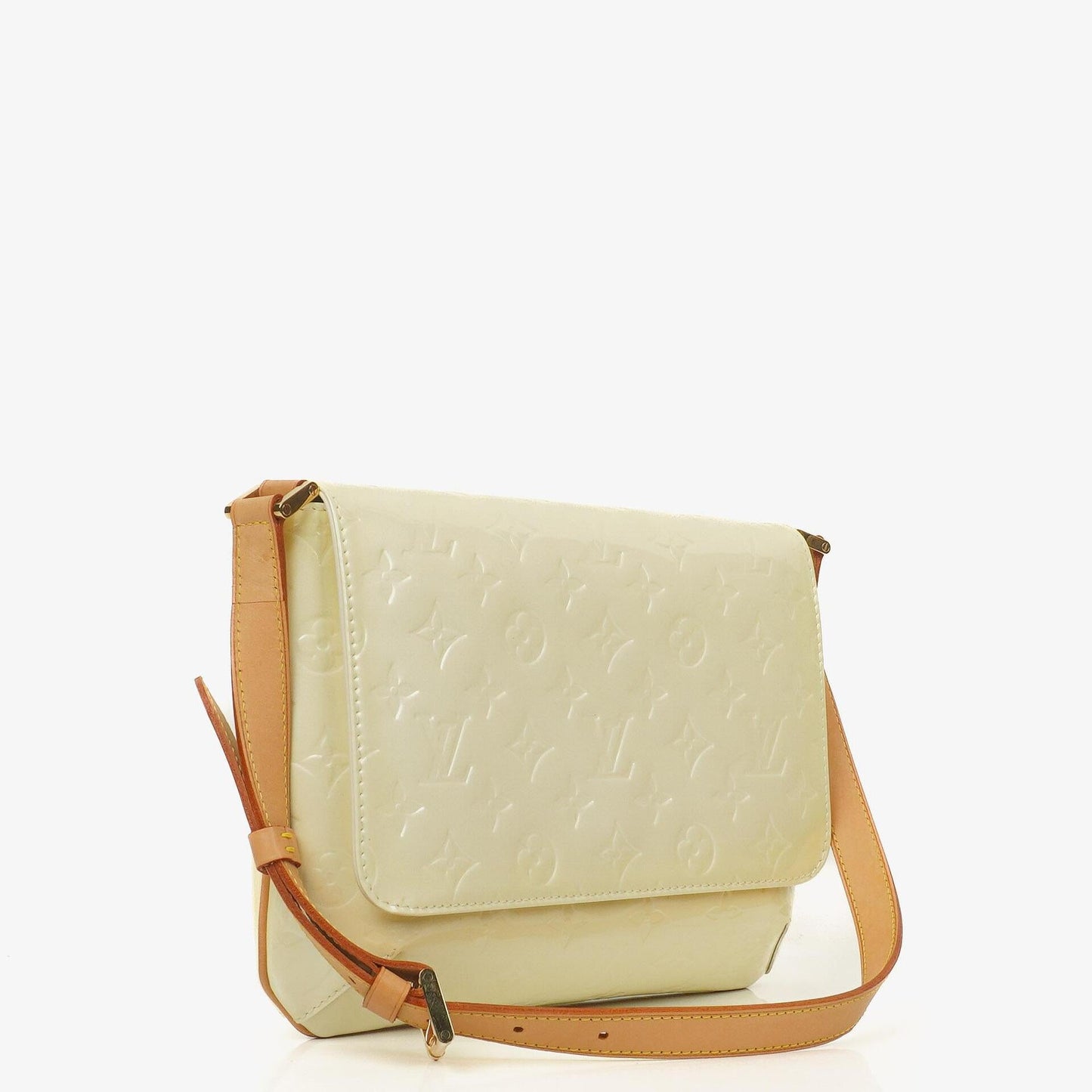 Louis Vuitton Thompson Street Schultertasche aus Perle Monogram Vernis Leder
