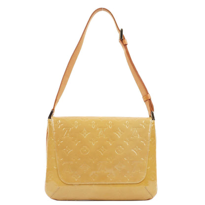 Louis Vuitton Thompson Street Schultertasche aus gelbem Monogram Vernis Leder