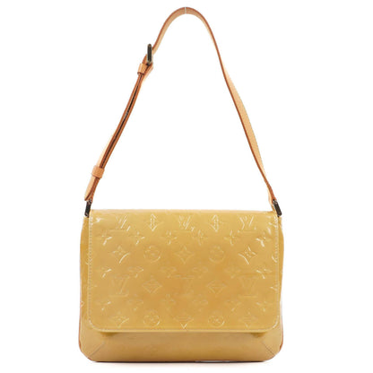 Louis Vuitton Thompson Street Schultertasche aus gelbem Monogram Vernis Leder