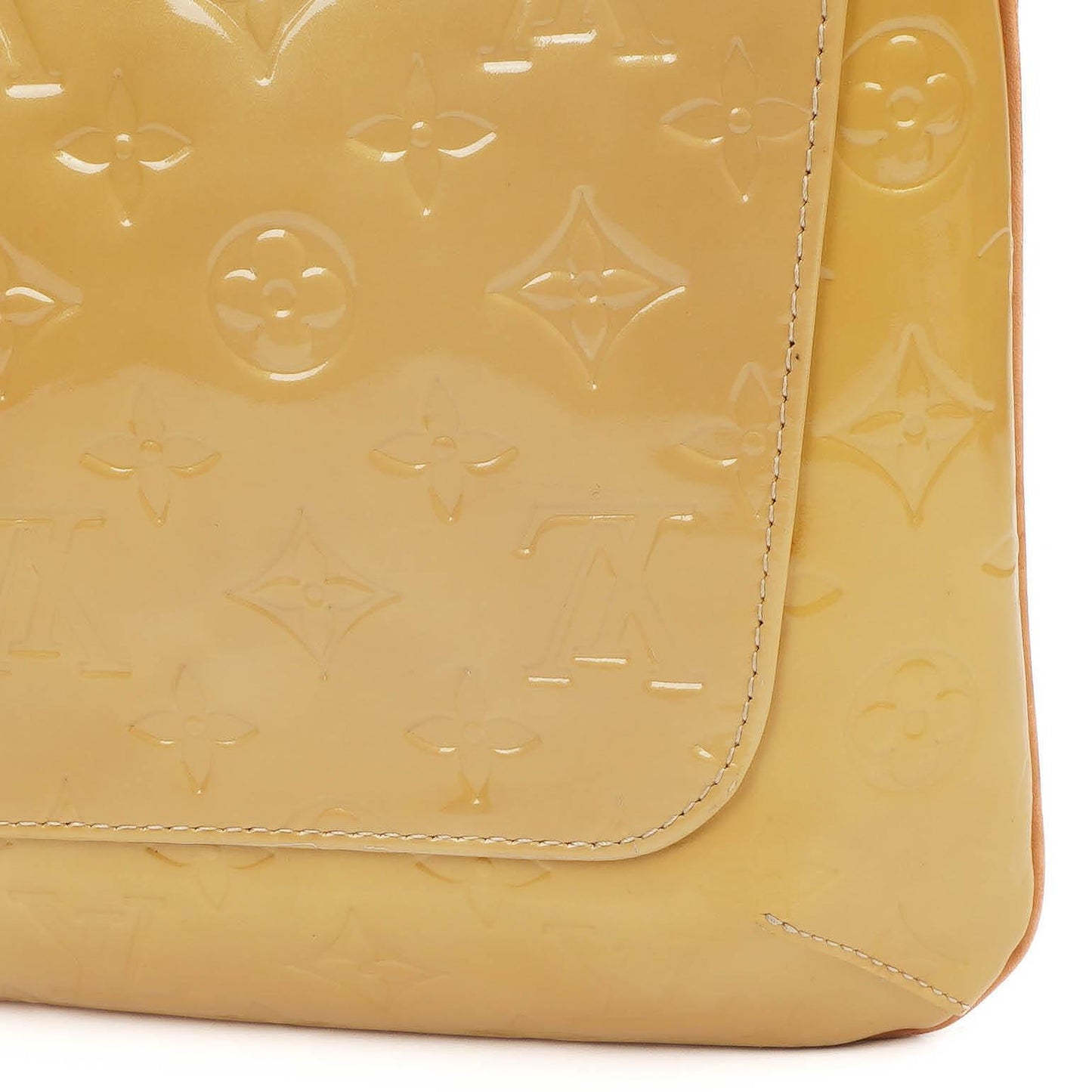 Louis Vuitton Thompson Street Schultertasche aus gelbem Monogram Vernis Leder