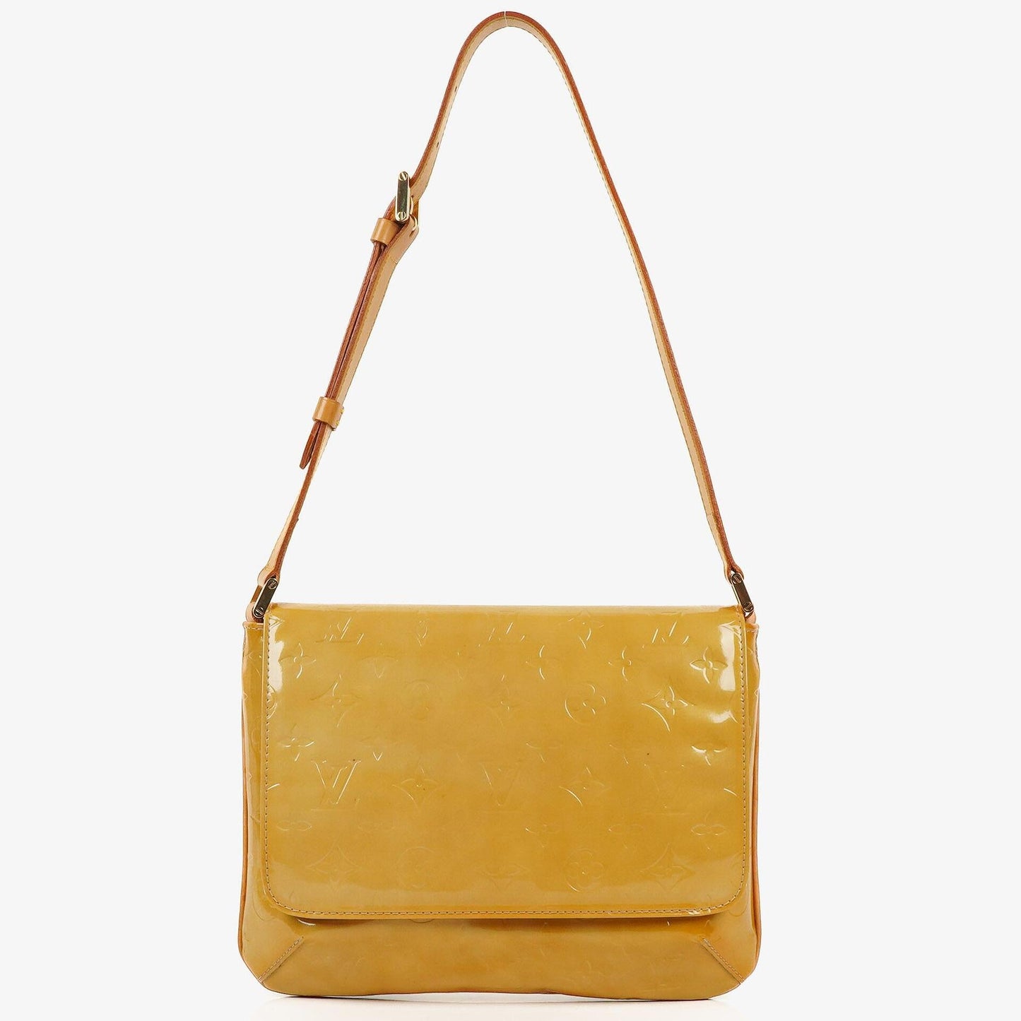 Louis Vuitton Thompson Schultertasche aus gelbem Monogram Vernis Leder
