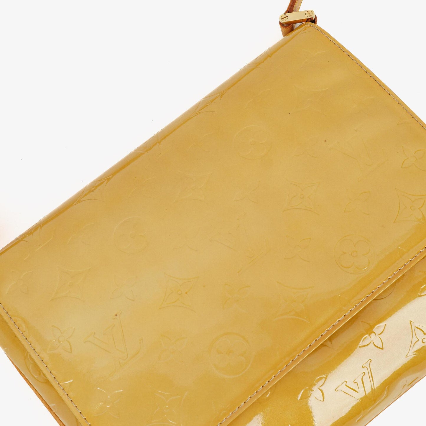Louis Vuitton Thompson Schultertasche aus gelbem Monogram Vernis Leder