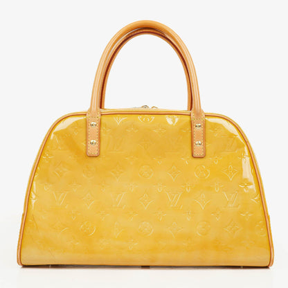 Louis Vuitton Tompkins Tasche aus gelbem Lackleder