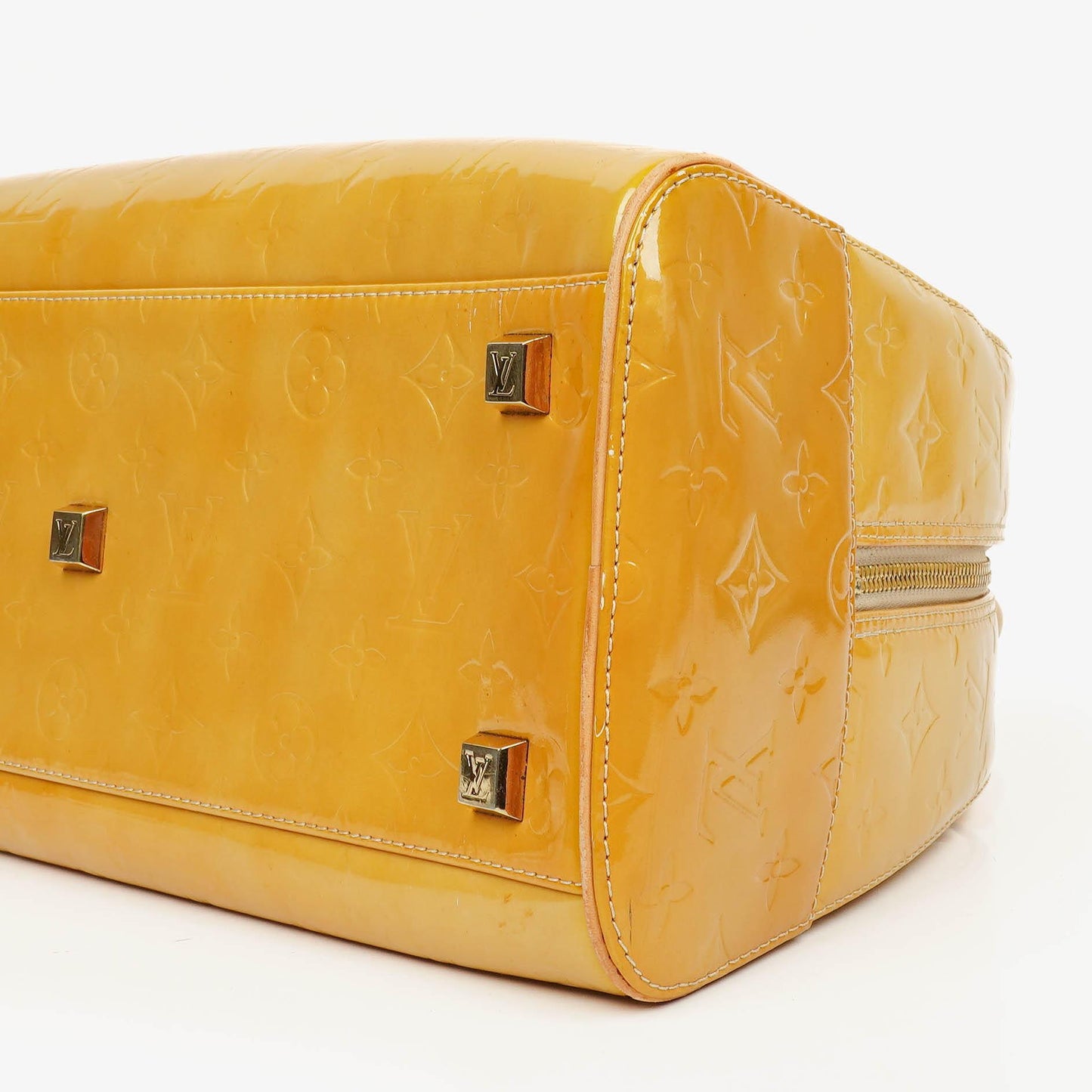 Louis Vuitton Tompkins Tasche aus gelbem Lackleder
