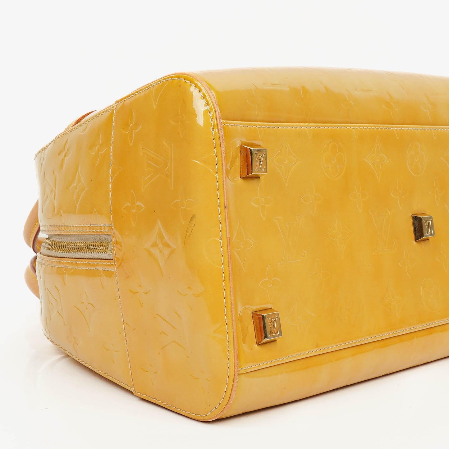 Louis Vuitton Tompkins Tasche aus gelbem Lackleder