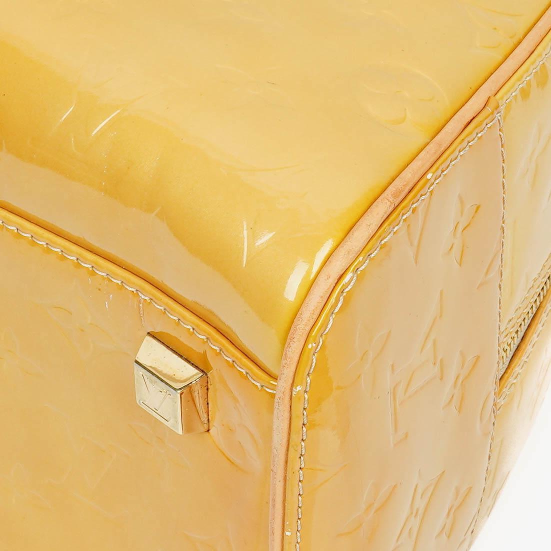 Louis Vuitton Tompkins Tasche aus gelbem Lackleder