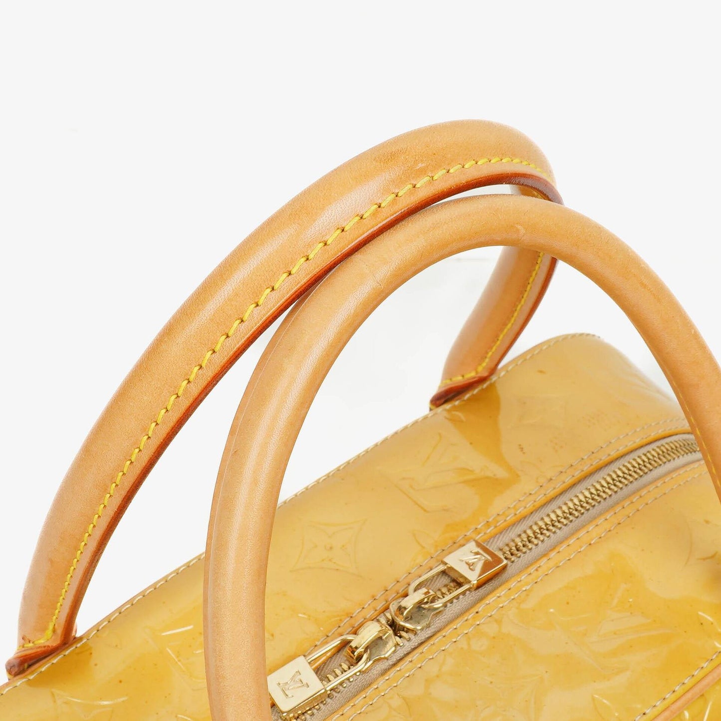 Louis Vuitton Tompkins Tasche aus gelbem Lackleder