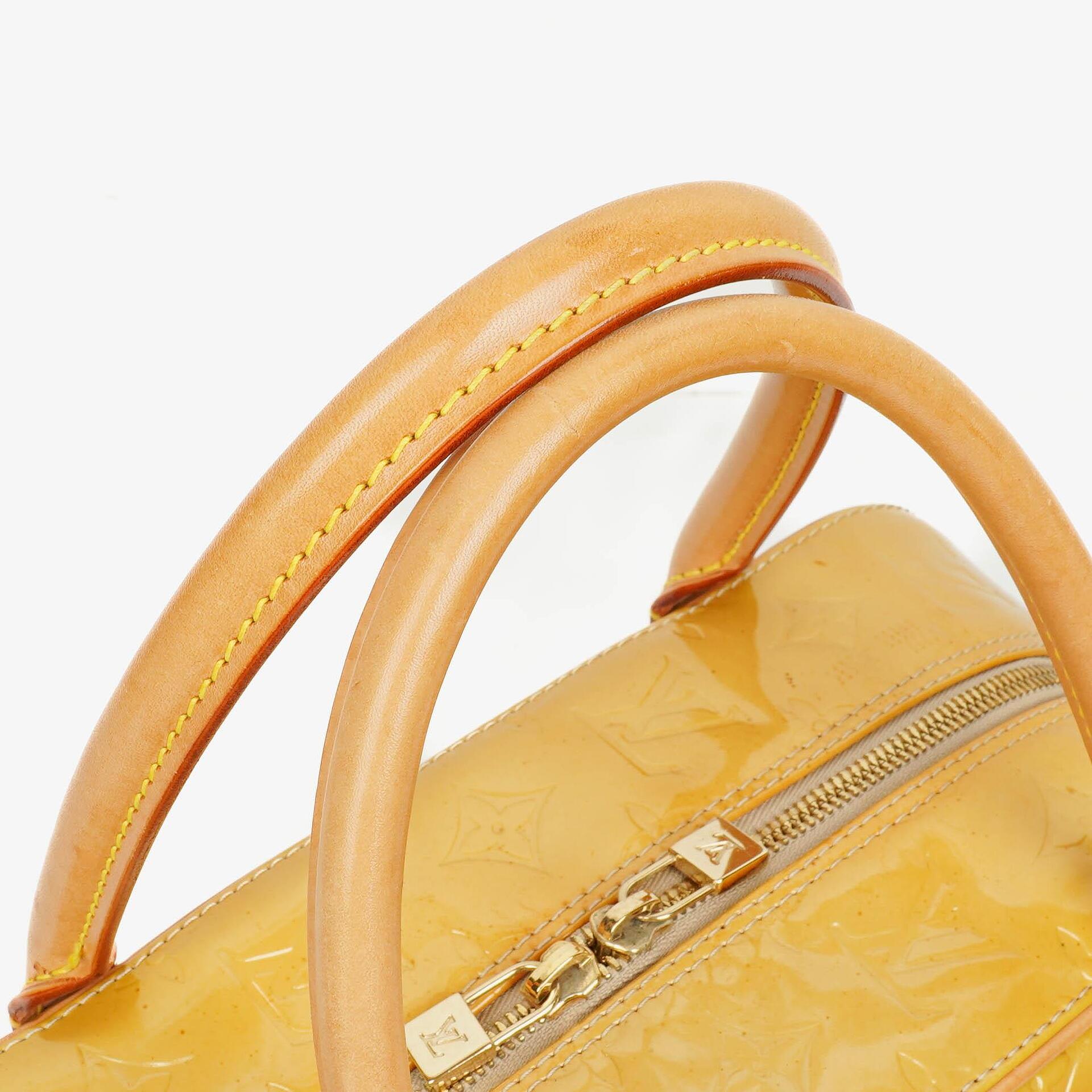 Louis Vuitton Tompkins Tasche aus gelbem Lackleder