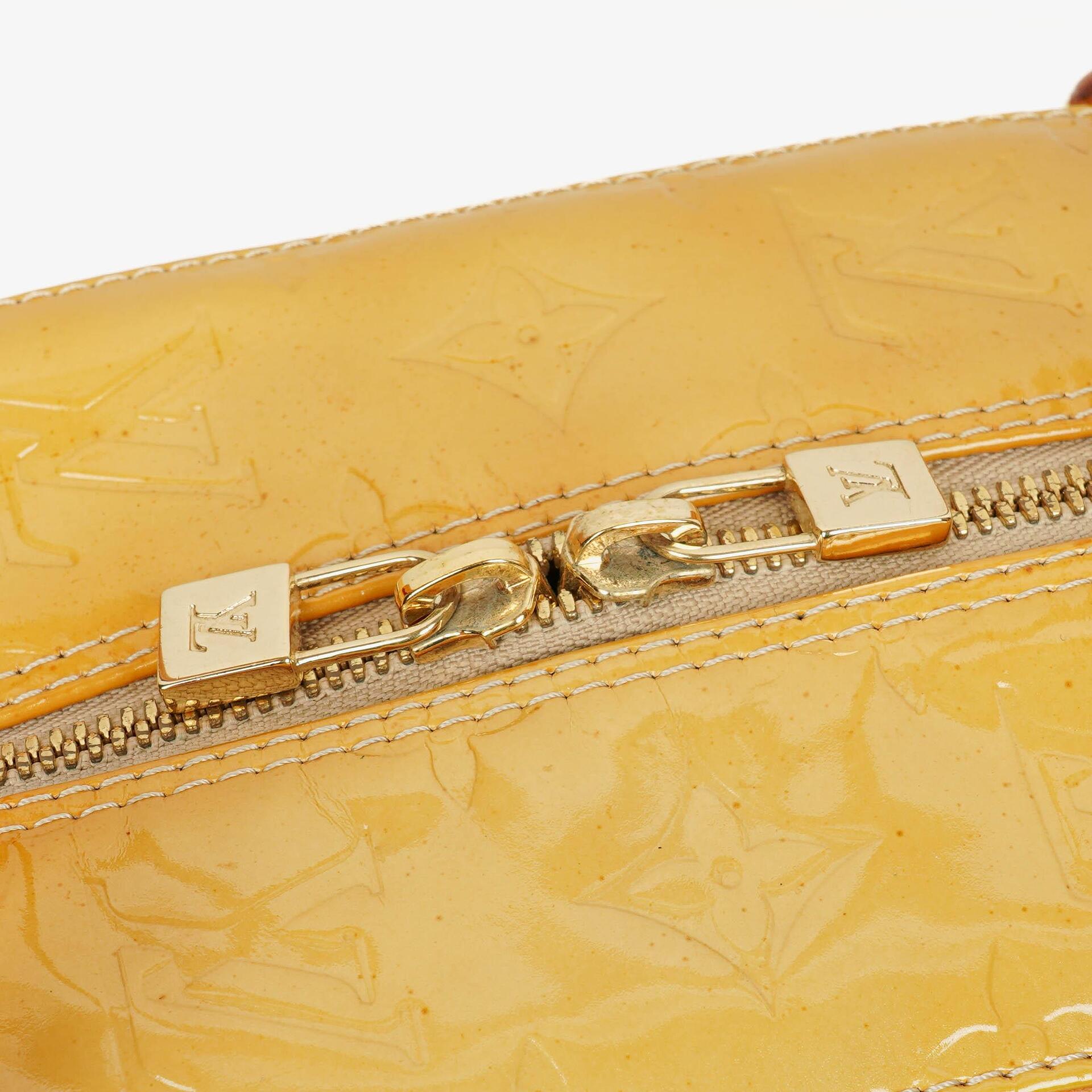 Louis Vuitton Tompkins Tasche aus gelbem Lackleder