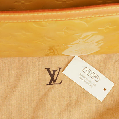Louis Vuitton Tompkins Tasche aus gelbem Lackleder
