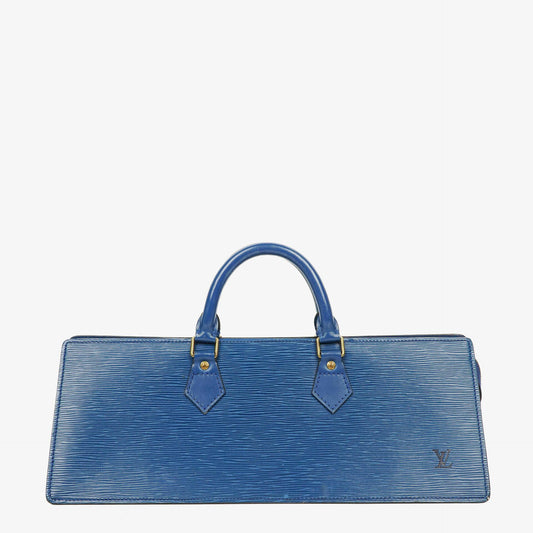 Louis Vuitton Triangle Handtasche aus blauem Epi Leder